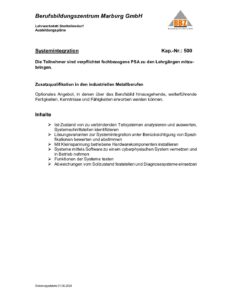 Zusatzqualifikationen Systemintegration